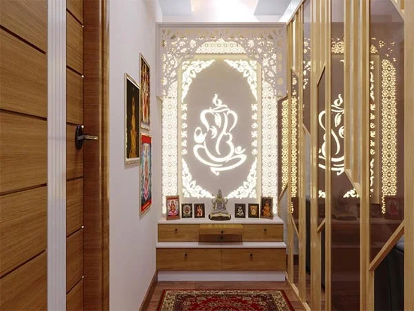 Best & Spacious Pooja Room With Marble Flooring-1