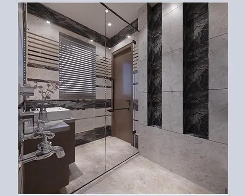 Modern Washroom With Enclosed Shower 1