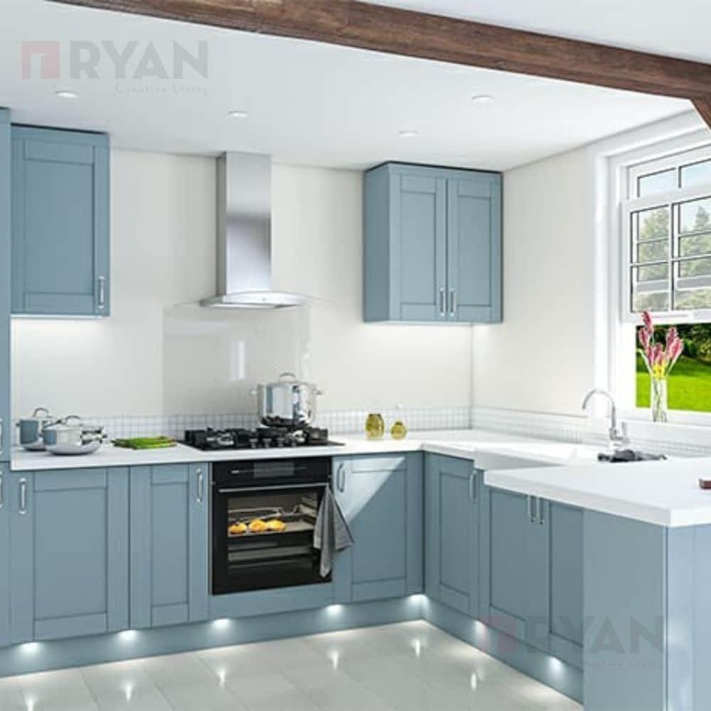 L shaped kitchen interior design,