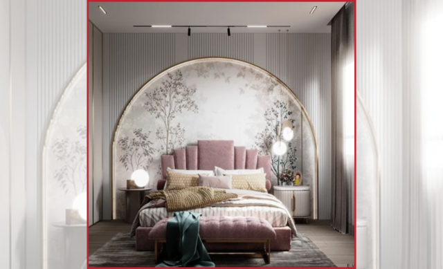 Painted Feature Bedroom Wall Design